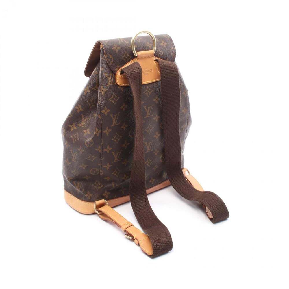 LOUIS VUITTON Authentic Brown Monogram Leather Backpack - Picture 2 of 12